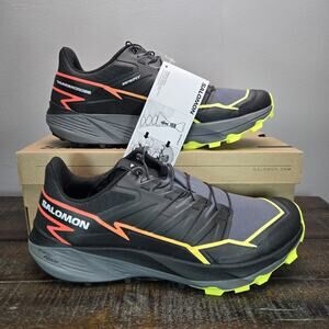 NEW Salomon Thundercross Mens Size 9 Hiking Outdoor Shoes Black Coral 472954